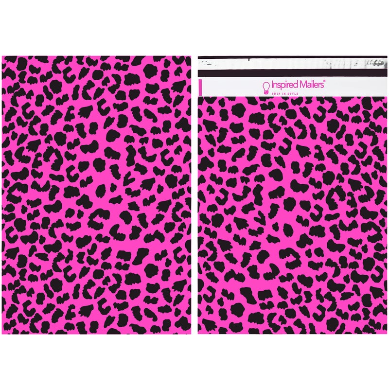 Inspired Mailers - Large Poly Mailers 14.5 x 19-50 Pack - Hot Pink Cheetah - Shipping Bags for Clothing - Mailing Envelopes - Shipping Envelopes - Poly Bags - Image 3